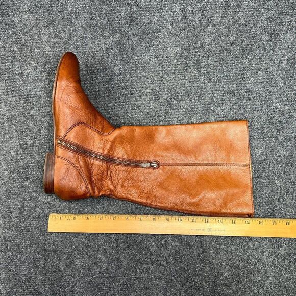 Frye Jillian Pull On Boots Women's Size 9 Brown Leather Inside Zip Tall Riding - Picture 14 of 16